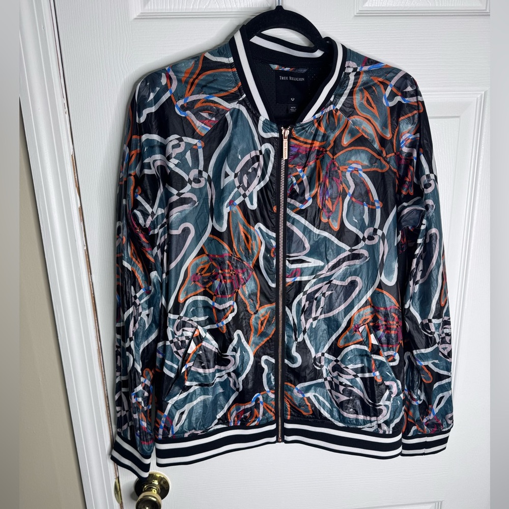 True Religion Vibrant Patterned Bomber Jacket